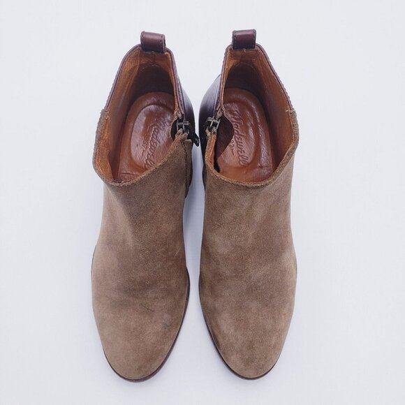 Madewell Charley Ankle Boot Bootie Brown Leather Suede Womens Size 6.5 - Picture 6 of 16
